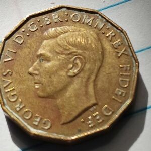 3 Pence 1950 King George Coin Fine Condition